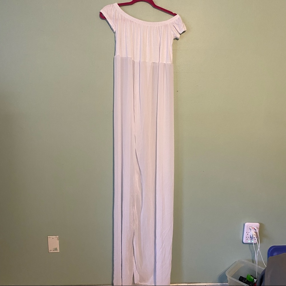 White maternity photo dress